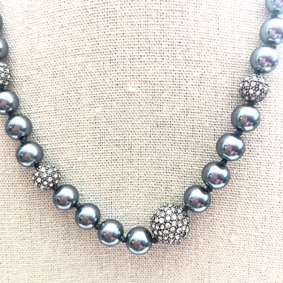Monet slate metallic gray pearl necklace - Picture 2 of 5